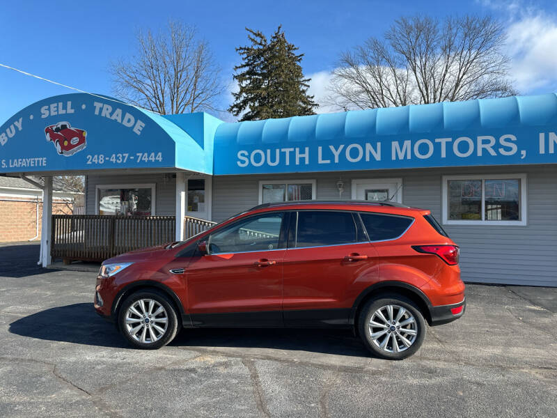 2019 Ford Escape for sale at South Lyon Motors INC in South Lyon MI