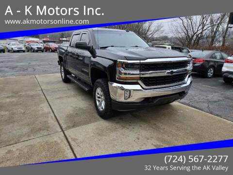 2017 Chevrolet Silverado 1500 for sale at A - K Motors Inc. in Vandergrift PA