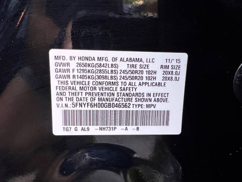 2016 Honda Pilot Elite