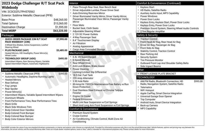 2023 Dodge Challenger R/T Scat Pack
