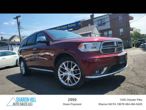 2016 Dodge Durango for sale at Sharon Hill Auto Sales LLC in Sharon Hill PA