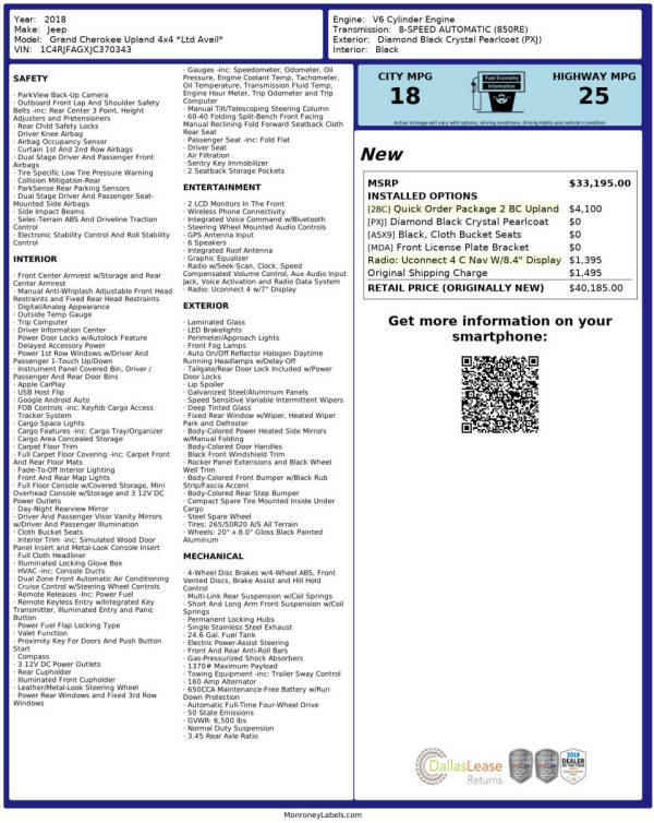 2018 Jeep Grand Cherokee Upland