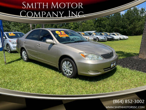 2002 Toyota Camry for sale at Smith Motor Company, Inc. in Mc Cormick SC