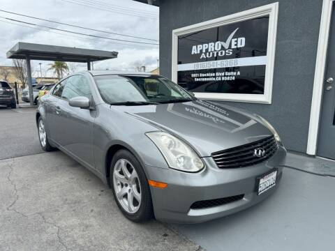 2006 Infiniti G35 for sale at Approved Autos in Sacramento CA