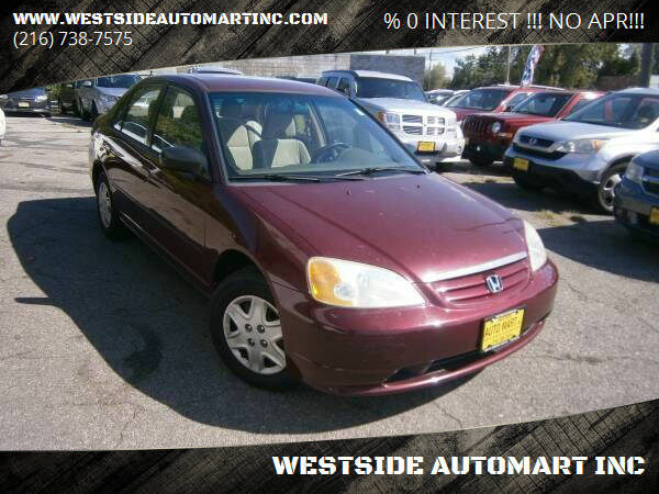 2003 Honda Civic for sale at WESTSIDE AUTOMART INC in Cleveland OH