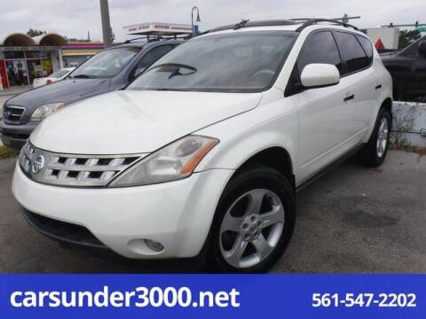 2005 Nissan Murano for sale at Cars Under 3000 in Lake Worth FL