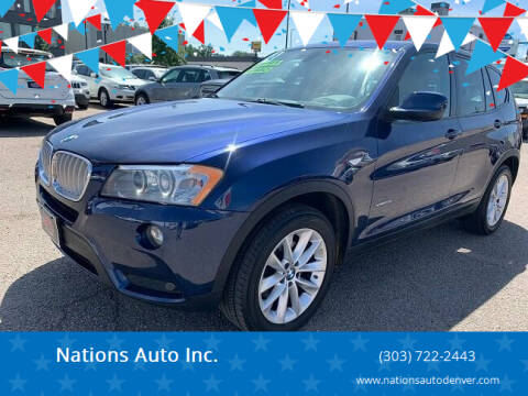 2014 BMW X3 for sale at Nations Auto Inc. in Denver CO