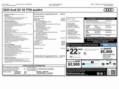 2025 Audi Q7 quattro Premium Plus 45 TFSI