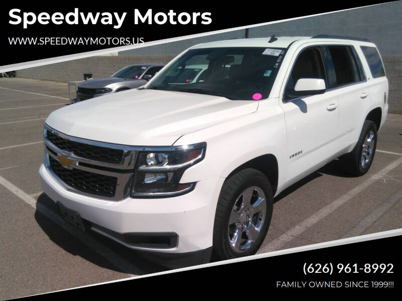 2015 Chevrolet Tahoe for sale at Speedway Motors in Glendora CA