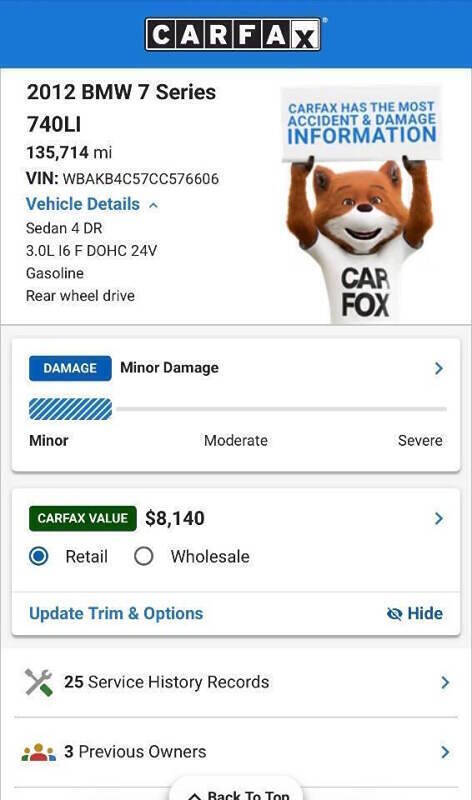 2012 BMW 7 Series 740Li