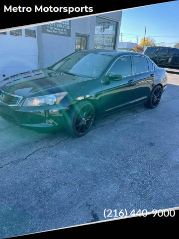 2010 Honda Accord for sale at Metro Motorsports in Brook Park OH