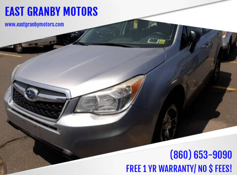 2014 Subaru Forester for sale at EAST GRANBY MOTORS in East Granby CT