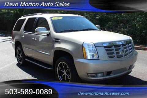 2008 Cadillac Escalade for sale at Dave Morton Auto Sales in Salem OR