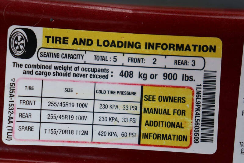 2020 Lincoln Continental Standard