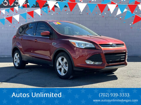 2014 Ford Escape for sale at Autos Unlimited in Las Vegas NV