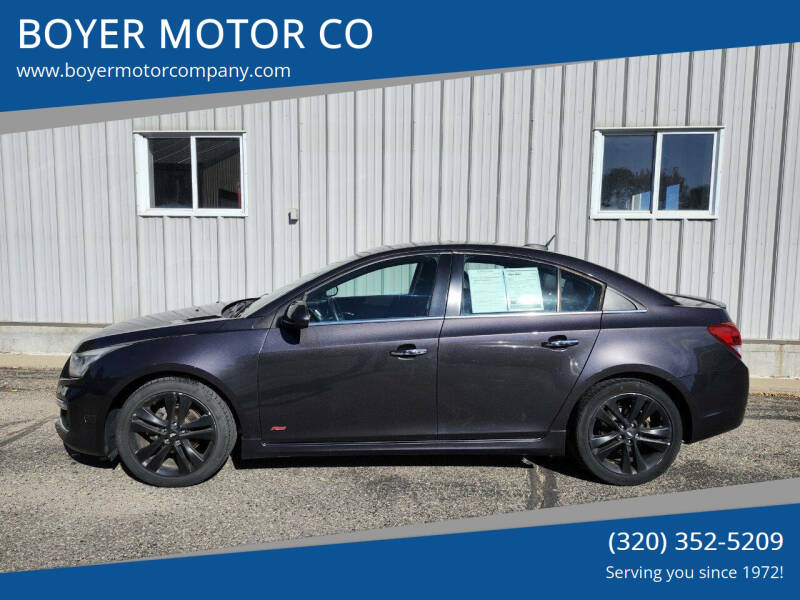 2015 Chevrolet Cruze for sale at BOYER MOTOR CO in Sauk Centre MN