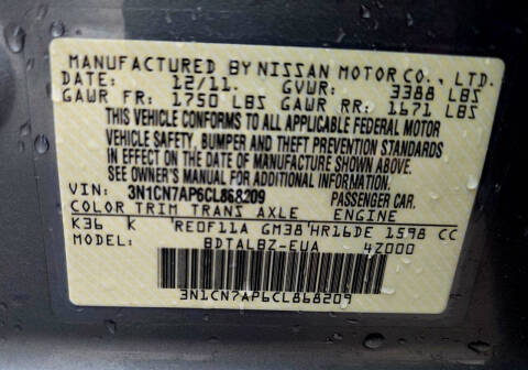 2012 Nissan Versa 1.6 SV