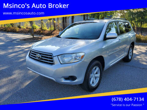 2010 Toyota Highlander for sale at Msinco's Auto Broker in Snellville GA