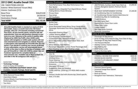 2012 GMC Acadia Denali