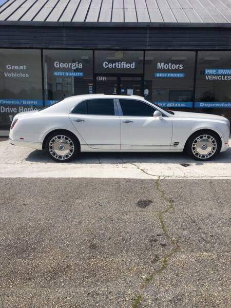 2014 Bentley Mulsanne for sale at Georgia Certified Motors in Stockbridge GA