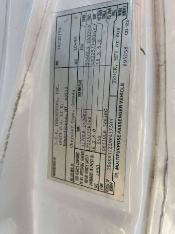 1991 Dodge Ram Van B350