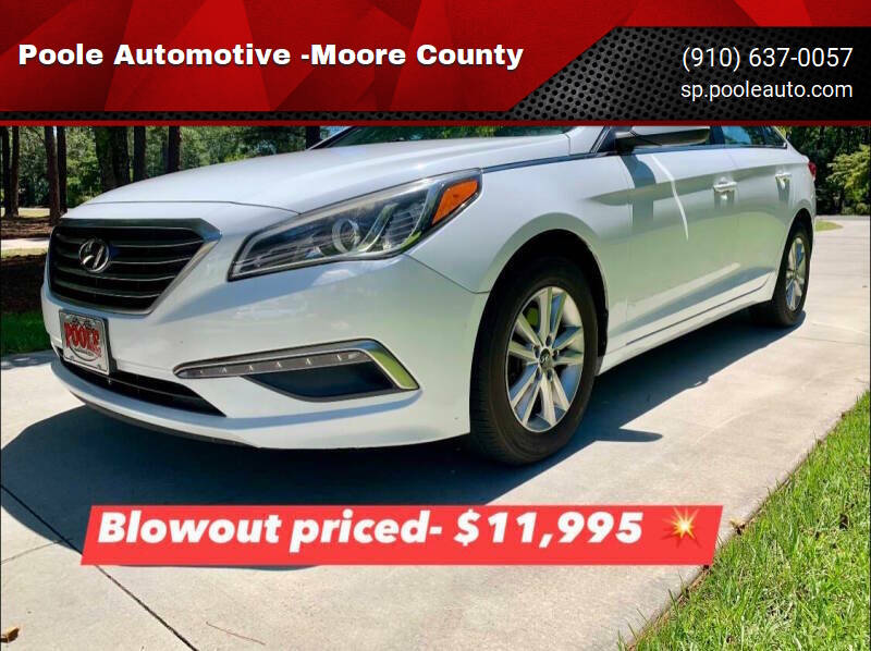 2015 Hyundai Sonata for sale at Poole Automotive -Moore County in Aberdeen NC