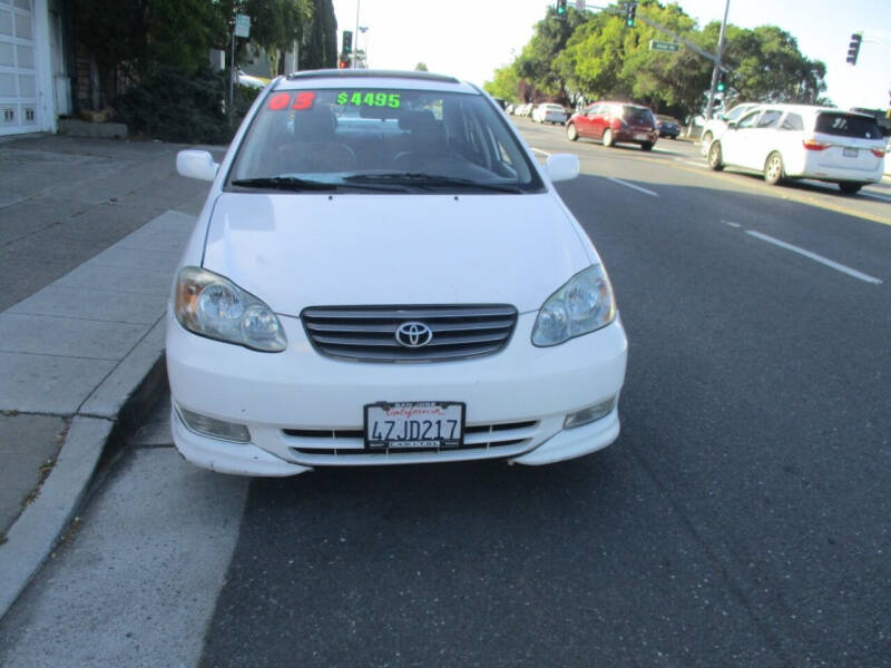 2003 Toyota Corolla for sale at West Auto Sales in Belmont CA