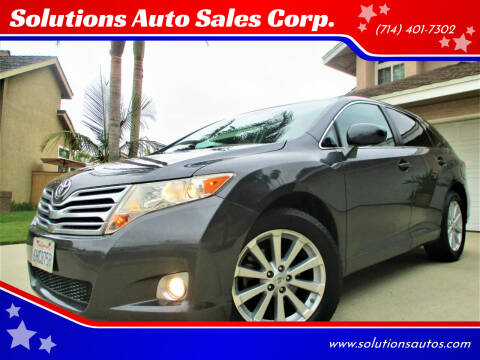 2009 Toyota Venza for sale at Solutions Auto Sales Corp. in Orange CA