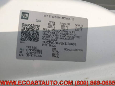 2022 Chevrolet Express 2500