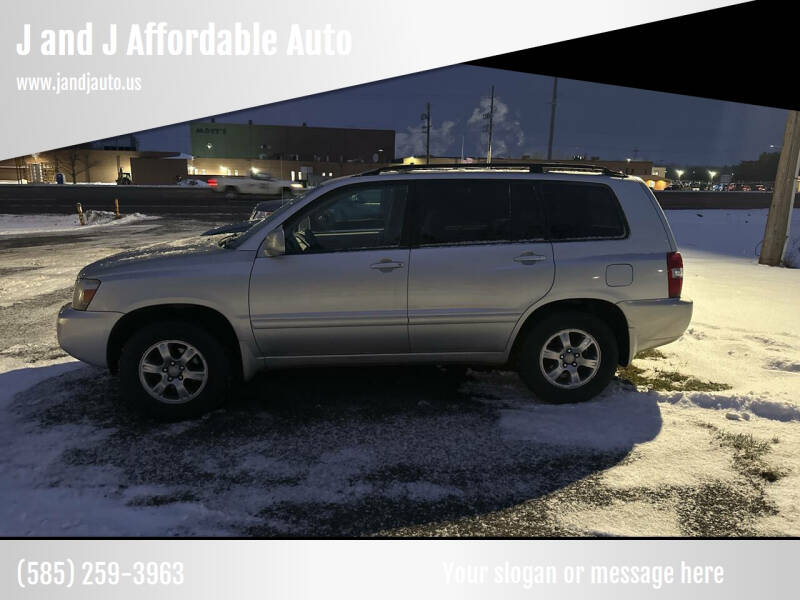 2005 Toyota Highlander for sale at J and J Affordable Auto in Williamson NY