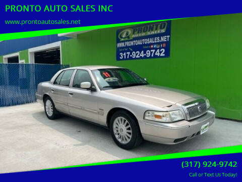 2011 Mercury Grand Marquis for sale at PRONTO AUTO SALES INC in Indianapolis IN