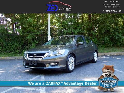 2013 Honda Accord for sale at Zed Motors in Raleigh NC