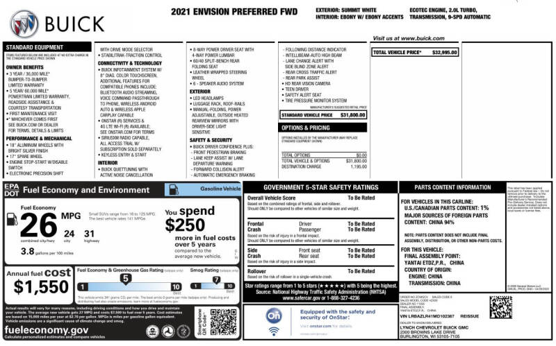 2021 Buick Envision Preferred