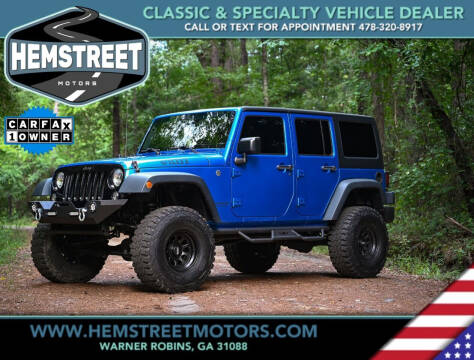 2016 Jeep Wrangler Unlimited for sale at Hemstreet Motors in Warner Robins GA