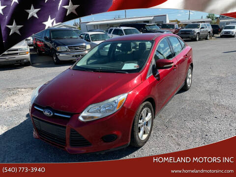 2013 Ford Focus for sale at Homeland Motors INC in Winchester VA