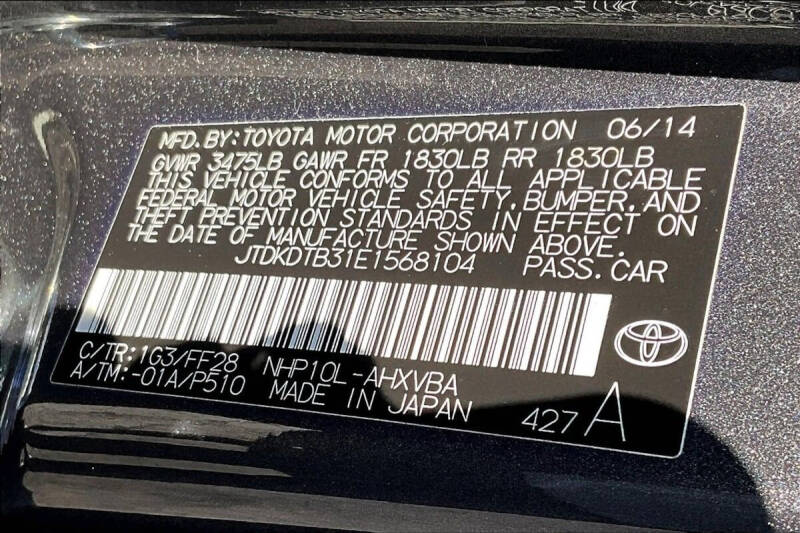 2014 Toyota Prius c One