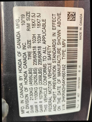 2019 Honda CR-V EX