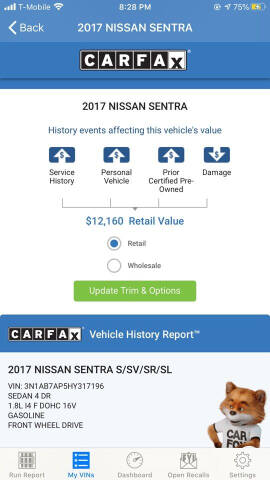 2017 Nissan Sentra for sale at Wyss Auto in Oak Creek WI