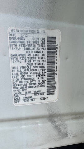 2012 Nissan Murano SV