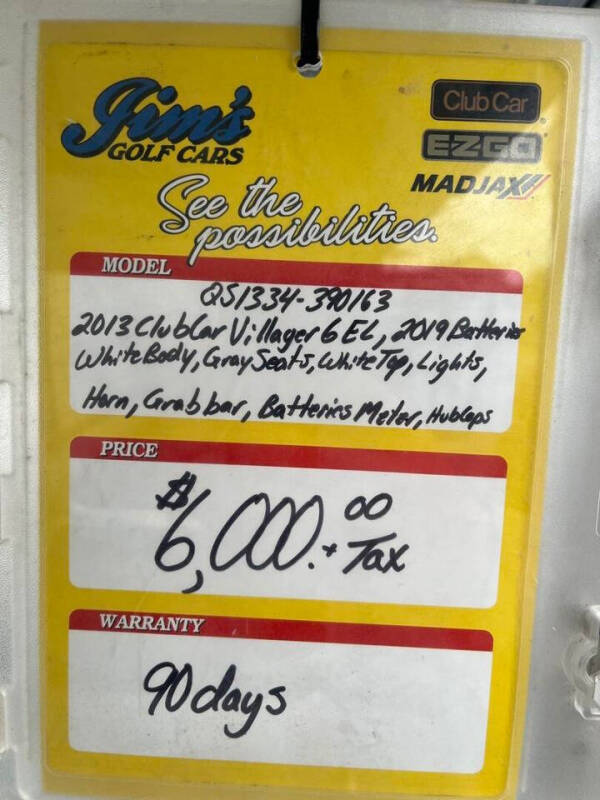 2013 Club Car Villager 6 Electric