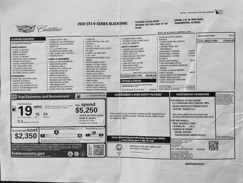 2022 Cadillac CT4-V Blackwing