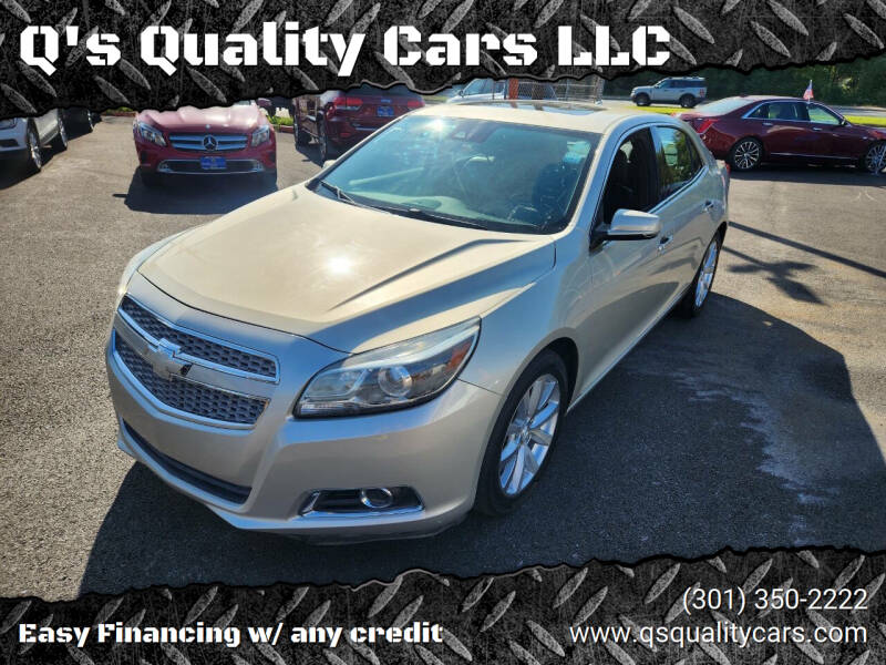 2013 Chevrolet Malibu for sale at Q's Quality Cars LLC in Capitol Heights MD