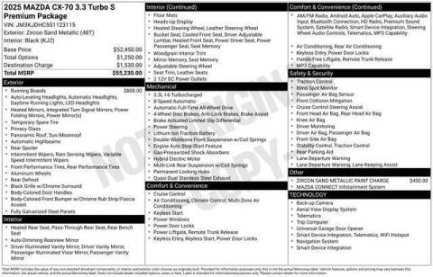2025 Mazda CX-70 3.3 Turbo S Premium