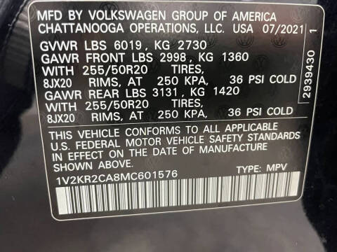 2021 Volkswagen Atlas