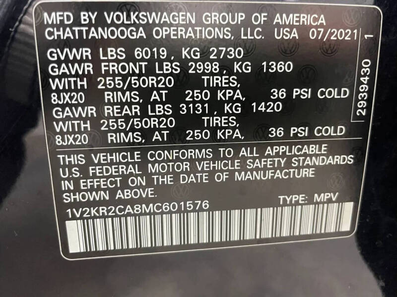 2021 Volkswagen Atlas