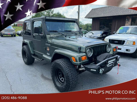 1998 Jeep Wrangler for sale at PHILIP'S MOTOR CO INC in Haleyville AL