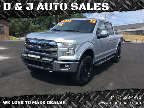2016 Ford F-150 for sale at D & J AUTO SALES in Joplin MO