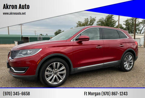 2016 Lincoln MKX for sale at Akron Auto - Fort Morgan in Fort Morgan CO