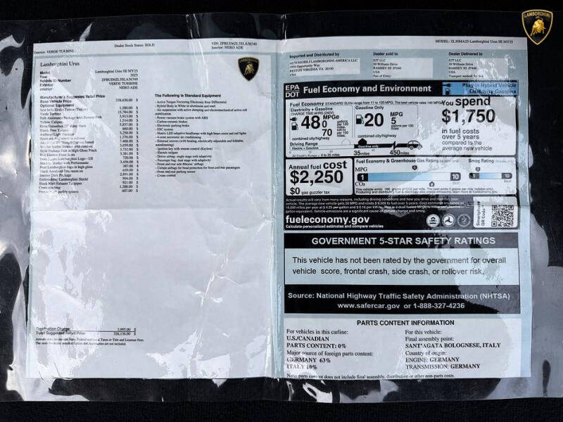 2025 Lamborghini Urus SE