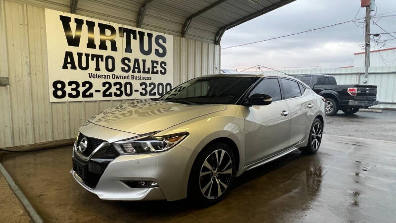 2018 Nissan Maxima for sale at Virtus Auto Sales in Houston TX